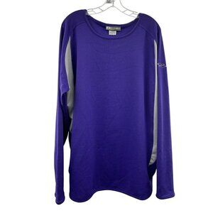 Boombah Men's Textured Long Sleeve Top Active Purple/Gray Size XL